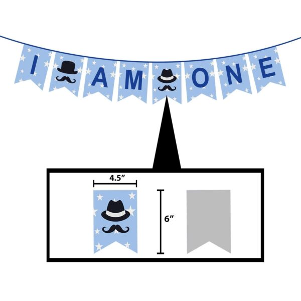 I Am One Mustache Banner (Multicolour)