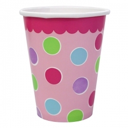 1st Birthday Cupcake Girl Party Paper Cups (Pack Of 18)