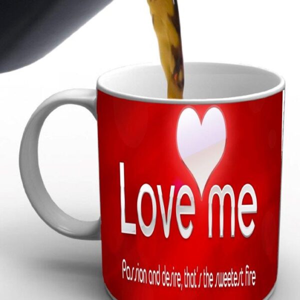 Love Me Print Valentine Mug