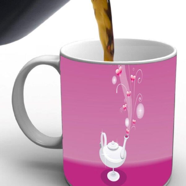 Pink Floral Print Valentine Mug