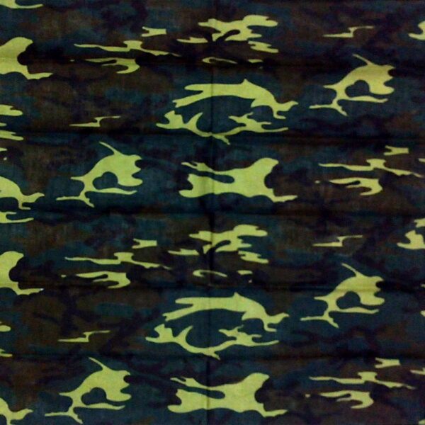 Green Commando Print Bandana