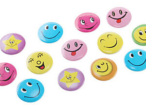 Assorted Smiley Face Emoticons Pin Badges (Pack of 5)