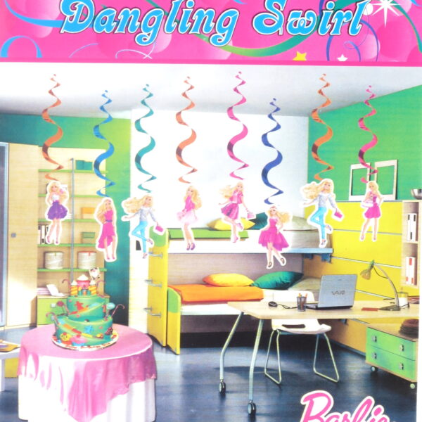 Barbie Theme Party Swirls (Pack Of 3)