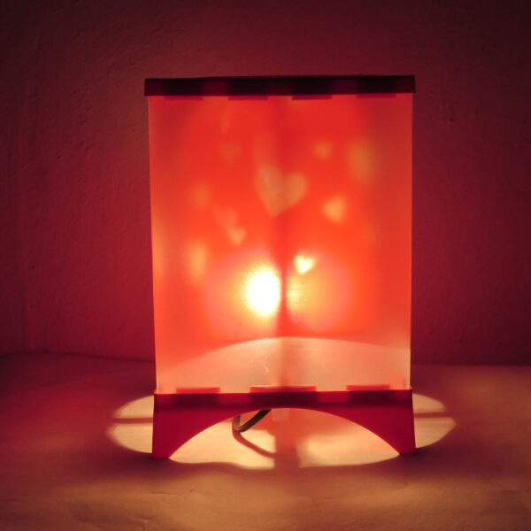 Romantic Heart Emitting Night Lamp For Valentine
