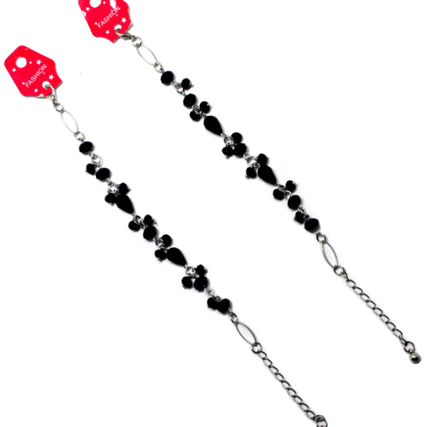 Black Crystal Bracelet (Pack Of 2)