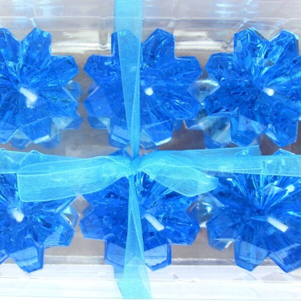 Blue Diamond Shaped Floating Candles (Pack of 6)