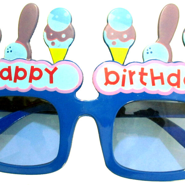 Blue Shades With Happy Birthday & Ice Cream Cones