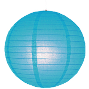 16 inch Even Round Paper Lantern (Turquoise) - 1 Piece