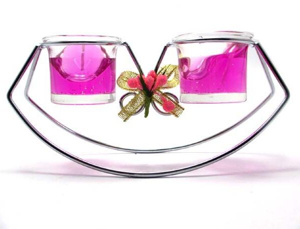 Rocking Romantic Party Candle With Stand - Pink