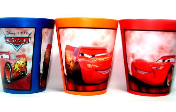 Cars Reusable Plastic Glasses (Pack of 3)