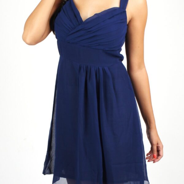 Eli Blue Georgette Party Dress