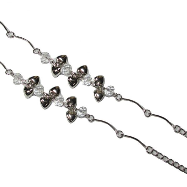 Crystal White Anklet - Set Of 2