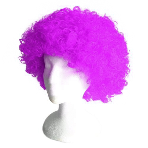 Magenta Frizzy Afro Wig