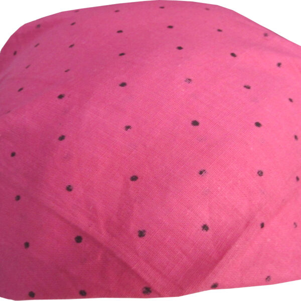 Dark Pink Bandana With Black Dots