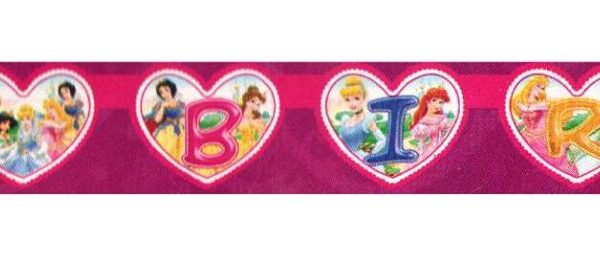 Disney Princess Heart Shape B'day Banner