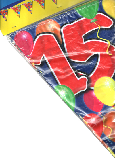 Birthday Flag Banner 15 Years Old