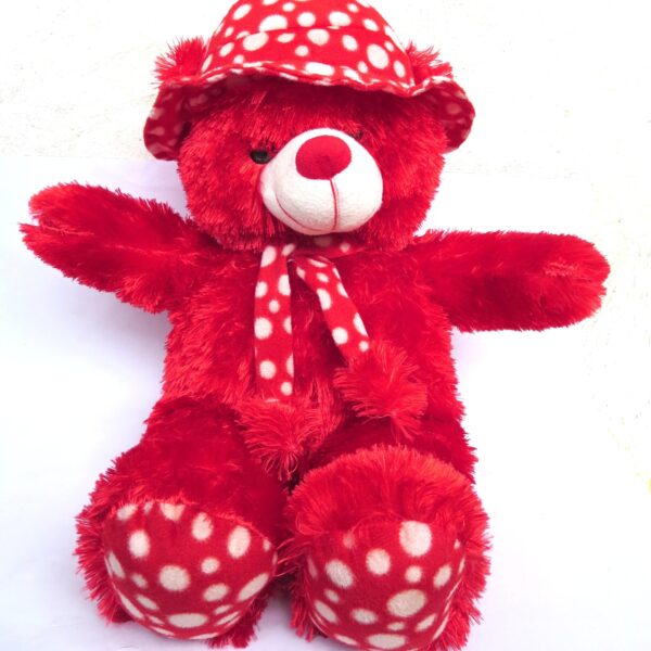 Cute Teddy With Cap ( Red)