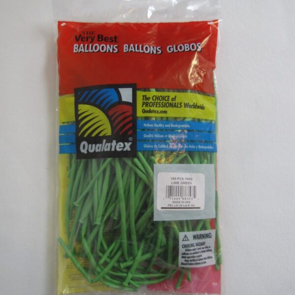 Qualatex 260Q Balloons (2" x 60") Pack of 100 - Yellow