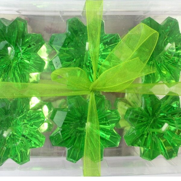 Green Diamond Shaped Floating Candles (Pack of 6)