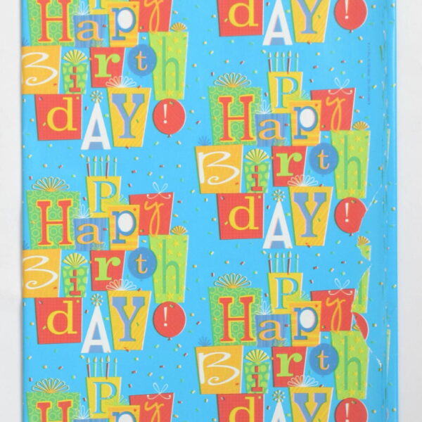 Happy Birthday Gift Wrapping Paper (Pack Of 10)