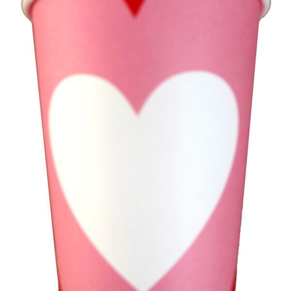 Candy Hearts Valentines Day Paper Cups (Pack Of 10)
