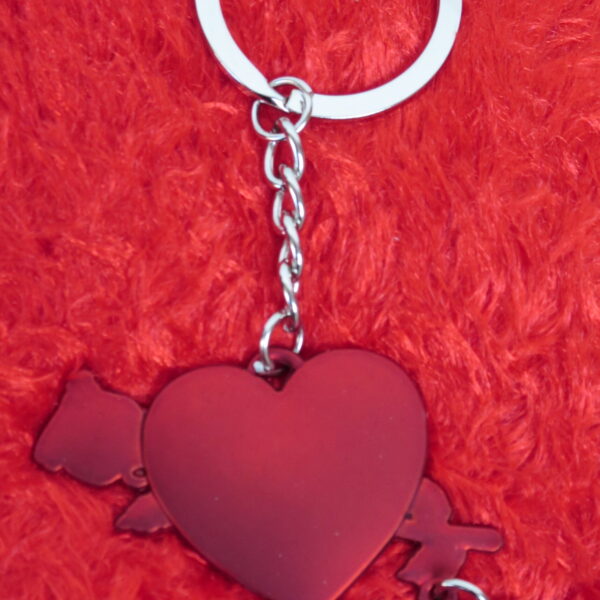 Red Heart & Roses Valentine Key Chain