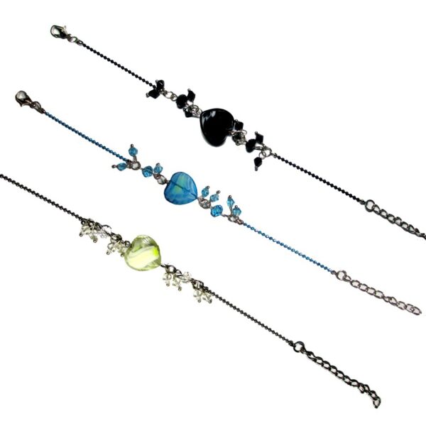 Heart Shaped Friendship Bracelets - Set Of 3 (a)