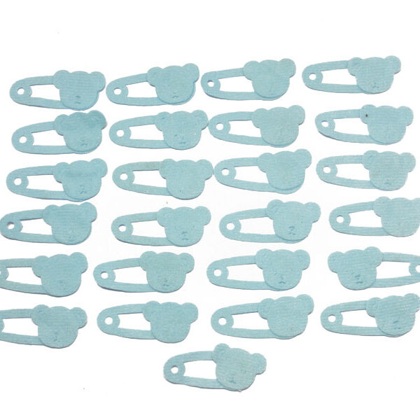 Blue Satin Diaper Pins - 1" (Pack Of 25)