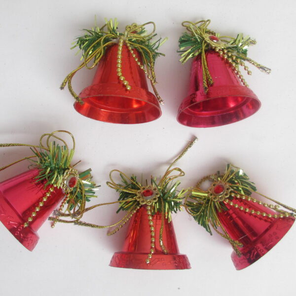 Decoration Jingle Bell - Red - (Pack Of 5)