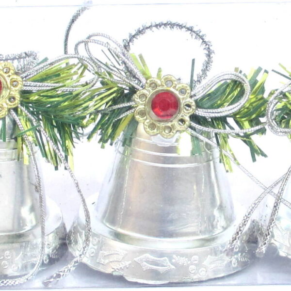 Decoration Jingle Bell - Silver - (Pack Of 5)