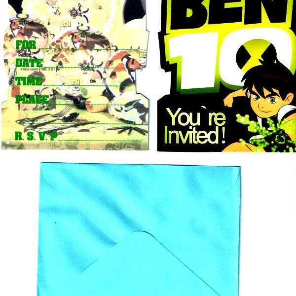 Ben 10 "You are Invited" Invitation Cards - (Pack Of 10)