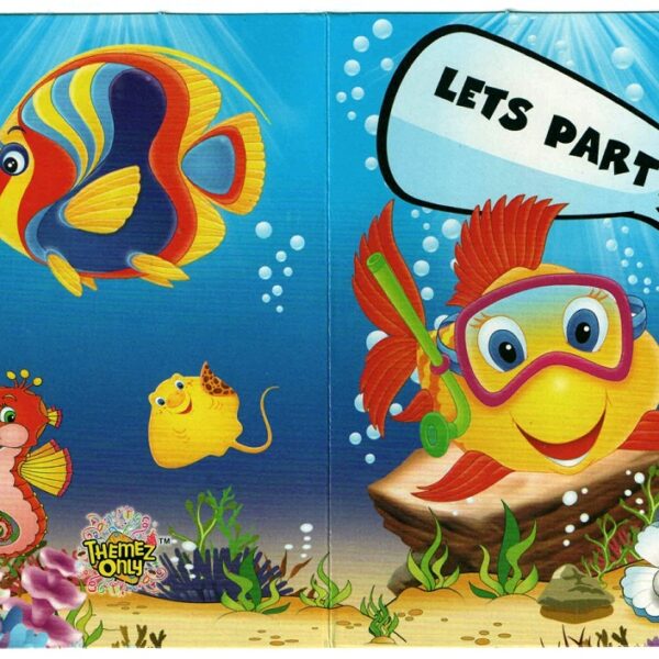 Underwater Party Invitation Cards with Envelopes ( Pack of 10)