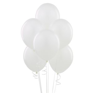 Snow White Latex Balloons (Pack Of 10) - 12"