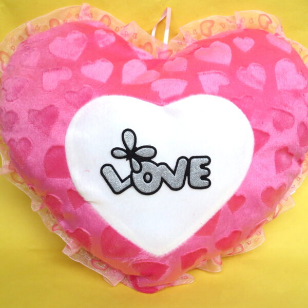 Hot Pink Heart Shape Love Cushion