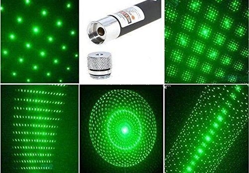 Green Laser Disco Pointer Pen Beam With Adjustable Cap To Change Projected Design