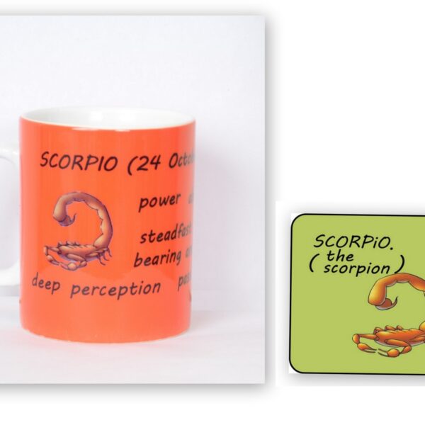 Ambitious Scorpio Mug & Passionate Scorpio Coaster