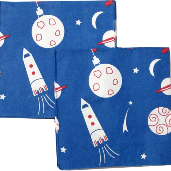Premium Space Print  Napkins (Pack Of 20)