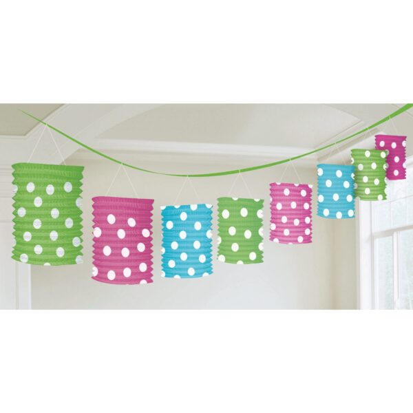 Polka Dots Paper Lanterns Garland