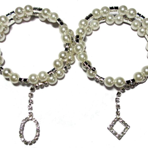 Pearl Bangle with Dangler - (Design 1) Set Of 2