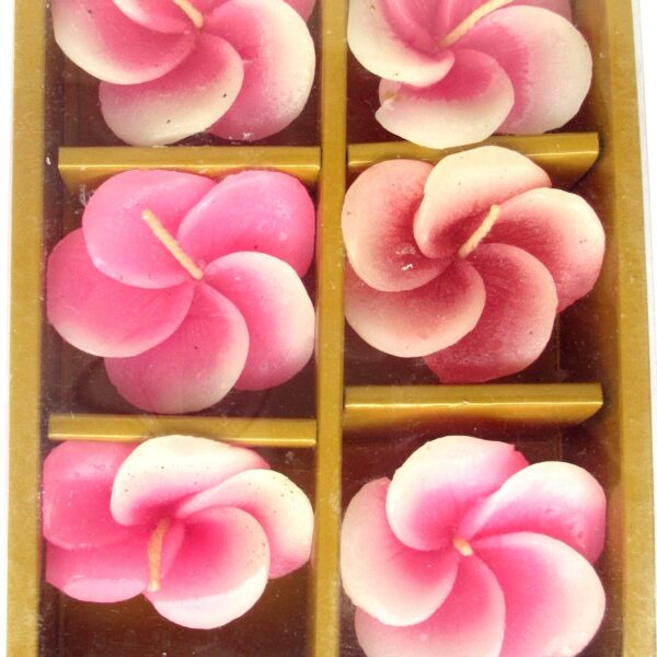 Pink Flower Floating Candles (Pack of 6)