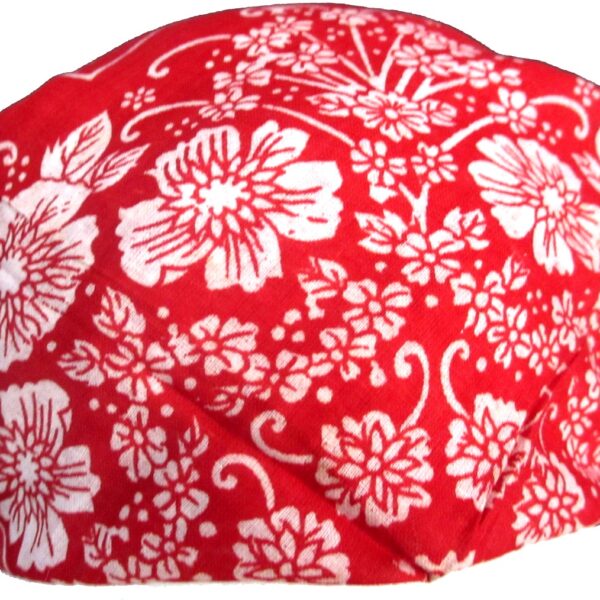 Red Bandana With White Floral Print