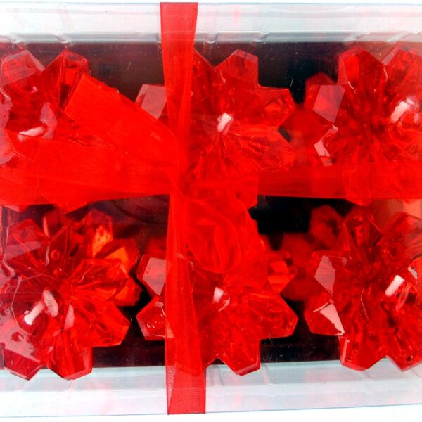Red Diamond Shaped Floating Candles (Pack of 6)