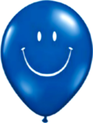 Palloncino Foil Faccina Sorridente Blu 46cm – Per Decorazioni Feste E Compleanni