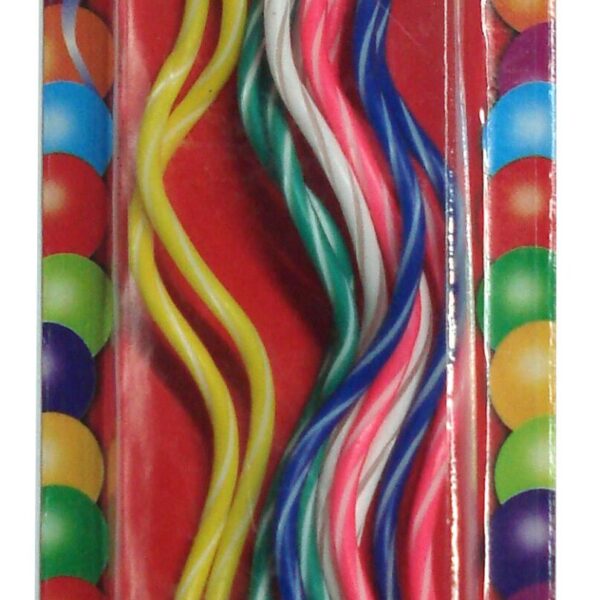 Multi-Colored Swirl Candles (Pack of 10)