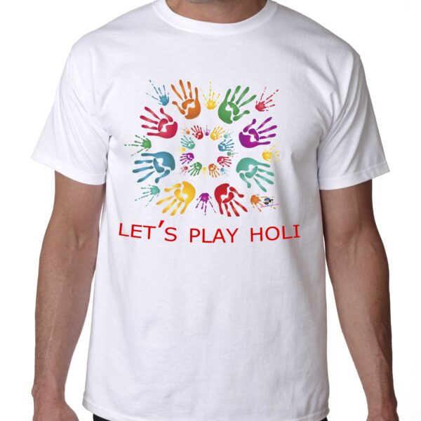 Hand Print Boys Holi T- Shirt