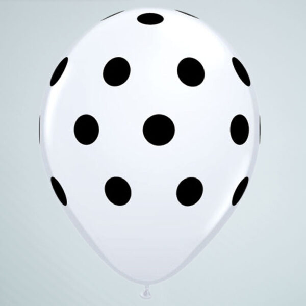 Polka Dots Latex Balloons (White) - Pack of 5 - 18"