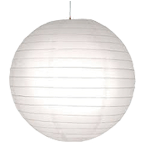 18 inch Even Round Paper Lantern (White) - 1 Piece