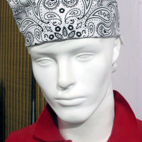 White Bandana With Designer Print